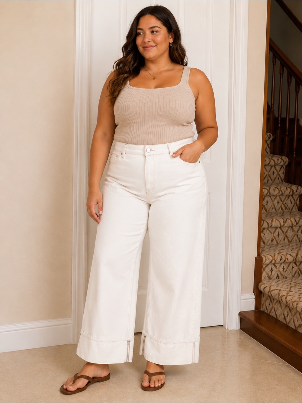 New NWT Good American Good Skate Crop Wide Leg Jeans Women’s High Rise Cuffed 15